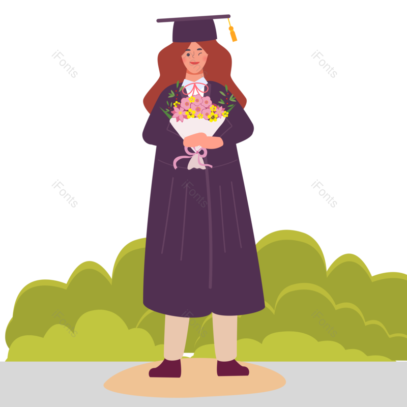 毕业季图片,女孩元素,毕业典礼PNG,大学毕业免抠素材